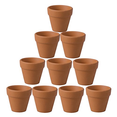 OUNONA 10pcs 4.5x4cm Pequeño Mini Terracota Maceta Cerámica Cerámica Maceta Cactus Macetas Suculentas Macetas Grandes para Plantas Artesanías Favor de la Boda
