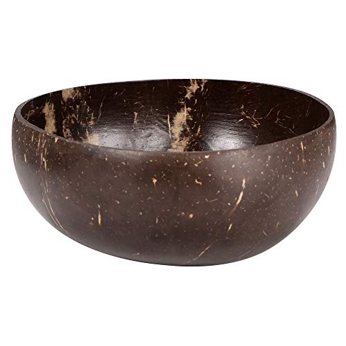 OurLeeme Coconut Bowl, 2 Set Natural hecho a mano Coconut Shell Bowl Ligero Vegan Friendly para desayuno, helado, cereales, fruta, yogurt