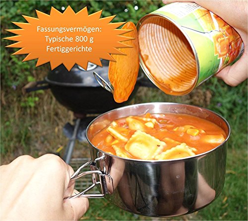 OUTDOOR FREAKZ Juego de Cazos y Sartenes de Acampada de Acero Inoxidable, Utensilios de Cocina
