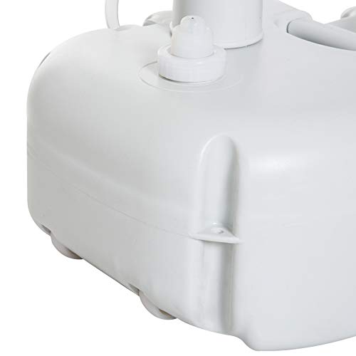 Outsunny Fregadero Portátil Lavamanos para Actividades al Aire Libre o Camping con Tanques de Recuperación de Agua y Dispensador de Jabón Gran Capacidad 83x50x103 cm Gris Claro