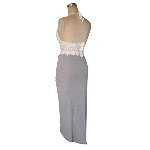Overdose Womens Bodycon Slim Vendaje De Dos Piezas Crop Tops Y Vestido De Falda Set Beach Holiday Swimming SPA Dress (S, Gray)