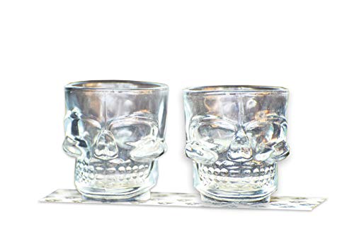 Pack 4 chupitos Calavera + 2 Porta chupitos Calavera 