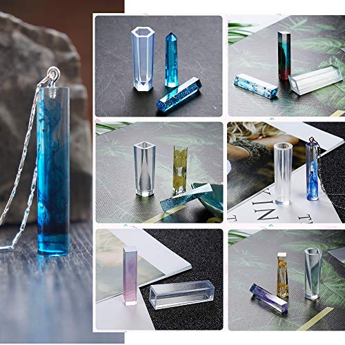 Pack de 155 Accesorios Moldes Manualidades de Silicona Moldes de Resina Joyerías Fabricación de Joyas Colgante Llaveros Herramientas Bisutería