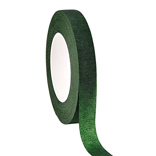 Pack de 3 Cinta Floral Verde Cinta de Tallo Stem Tape,1/2 Pulgadas x 90 Pies, Verde Oscuro