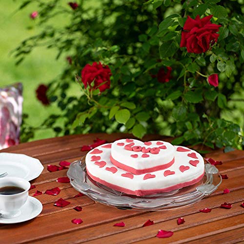 Pack de 3 piezas de moldes de Horno Desmontable con Capa Antiadherente, color ROJO. (22x7,5cm/25x7,5cm/26x7,5cm) REDONDO, CUADRADO Y FORMA DE CORAZÓN. Teflón.
