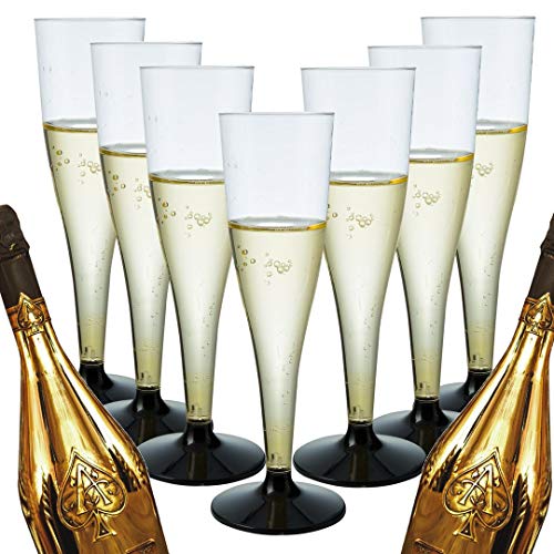 Pack De 40 Elegante De Plástico Con 20 Copas De Champán Gratuito Desechable Catador Gafas, Perfecto Para Fiestas, Bodas, Navidad, Celebraciones Del Año Nuevo