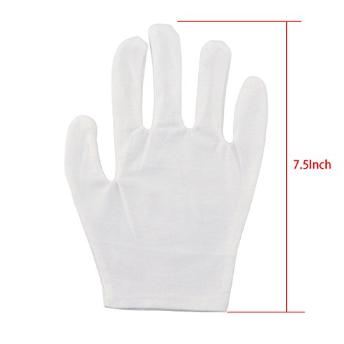 Pack de 6 pares de guantes hidratantes Aboat, de algodón blanco, para hidratar las manos