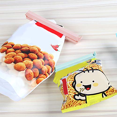 Pahajim Clips de Sellado de Alimentos para Almacenamiento,Uso Para Pinzas de Almacenamiento de Comida Casera, Clip para Bolsas de Congelador y para Cereales,Nueces o Café 12 PCS (Clip)