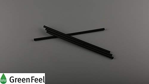 Pajitas de beber desechable negro Jumbo batido/batido fiesta de cumpleaños Take Away 8 mm x 240 mm 500pcs
