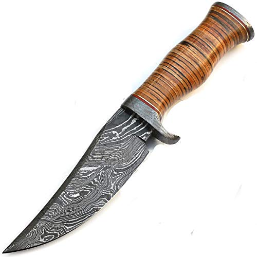 PAL 2000 KNIVES - Cuchillo de Damasco - Mejor cuchillo de acero de Damasco hecho a mano con tapa 9105