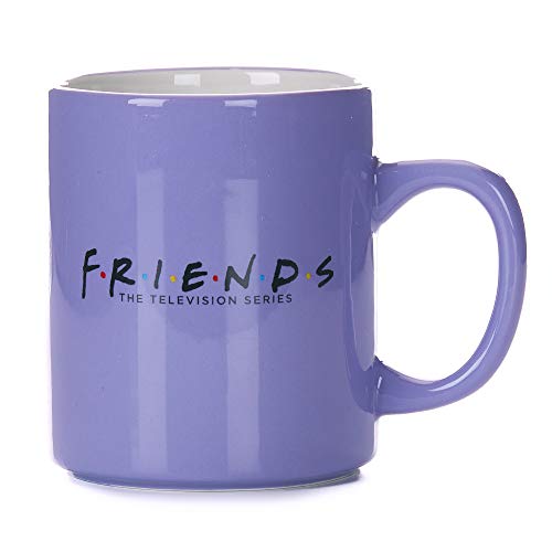 Paladone PP6548FR | Taza de cerámica con forma de marco de fotos mirilla Monica 330 ml personalizado | Inserta tu propia foto 6,5 cm por 4,5 cm | Amigos TV Merchandise, Morado y amarillo