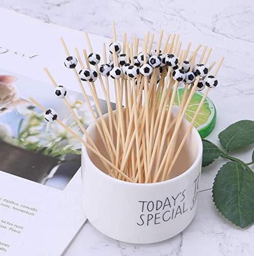 Palos De CÓCtel Palos De Madera De 100 Cuentas Suministros Para Fiestas Volantes Comidas Frutas Bocaditos Bocaditos - FÚTbol