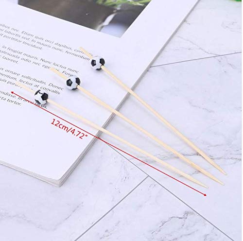Palos De CÓCtel Palos De Madera De 100 Cuentas Suministros Para Fiestas Volantes Comidas Frutas Bocaditos Bocaditos - FÚTbol