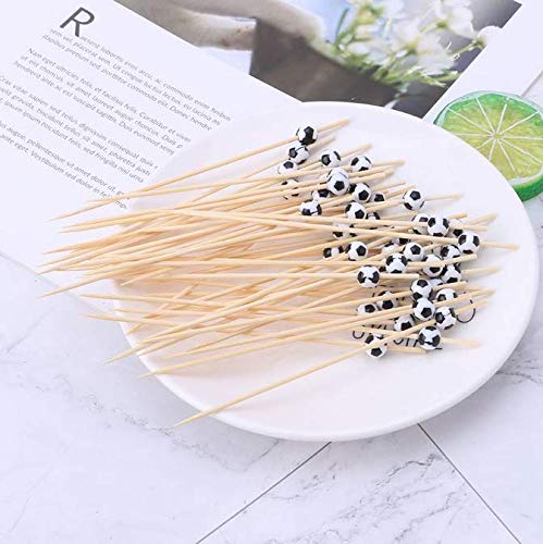Palos De CÓCtel Palos De Madera De 100 Cuentas Suministros Para Fiestas Volantes Comidas Frutas Bocaditos Bocaditos - FÚTbol