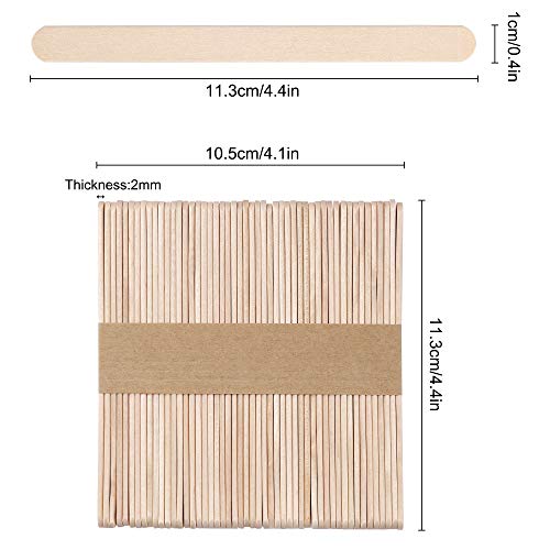 Palos de Madera Natural Palos de Manualidades Palos de Helado para DIY Bricolaje Artesanía Juguetes creativos Hechos a Mano 250 Piezas