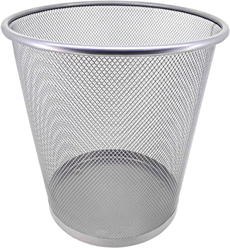 PAMEX Papelera de Rejilla Metálica (Gris)