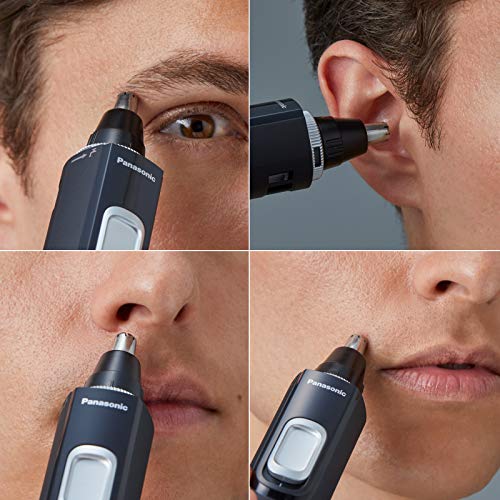 Panasonic ER-GN300K503 Naricero y Recortador de Vello Facial (Nariz, Orejas, Cejas y Bigote, Potente, Acero Inoxidable, Cuchillas Japonesas)- Negro