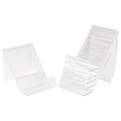 PandaHall Elite - Soporte Organizador de Libros de acrílico (6 Unidades, 6,5 cm de Alto)