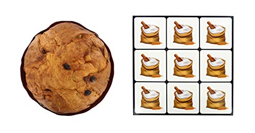 Panettone Italiano clásico Cosmik - Hecho artesanalmente en Milán por la Pastelería Cosmo (1 kg)