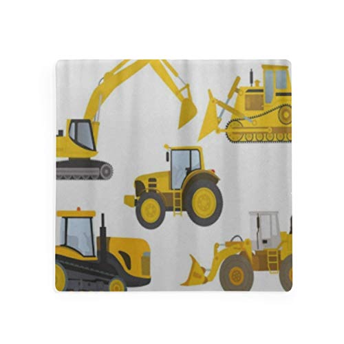 PANILUR Maquinaria Pesada Dibujo Construcción Dibujos Animados，Posavasos de cerámica,Base de cojín para Taza de café