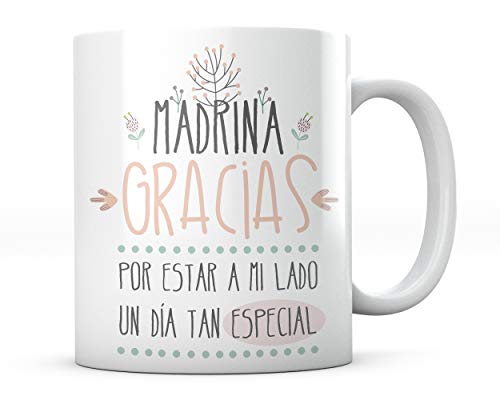 PANISCUS Taza para Regalar Madrina Gracias por Estar a mi Lado Regalo para Amigo Boda Matrimonio Celebración