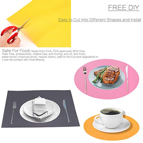 Panngu 10 pcs Multifuncional Bases Antideslizantes EVA - Alfombra del refrigerador Ideal para Frigorífico, Protector Antideslizante para Cajones Mostrador de Cocina, etc (45 * 29 cm)