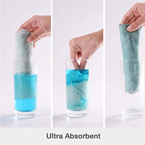 Paños de Cocina de Microfibra, 8 Piezas Súper Absorbentes Toallas de Cocina Sin Pelusa, Suave Trapos de Limpieza, 28 x 16 cm, para El Hogar, Cocina, Oficina y Limpieza de Automóviles