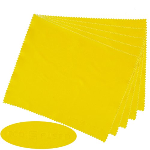 Paños de Limpieza de Microfibra Eco-Fused - Paquete de 12 - Limpiar Anteojos, Gafas, Lentes de Cámara, iPad, Tabletas, Teléfonos Celulares, iPhone, Teléfonos Android, Laptops, Pantallas LCD y otras
