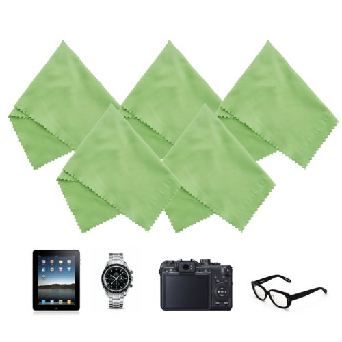 Paños de Limpieza de Microfibra Eco-Fused - Paquete de 12 - Limpiar Anteojos, Gafas, Lentes de Cámara, iPad, Tabletas, Teléfonos Celulares, iPhone, Teléfonos Android, Laptops, Pantallas LCD y otras