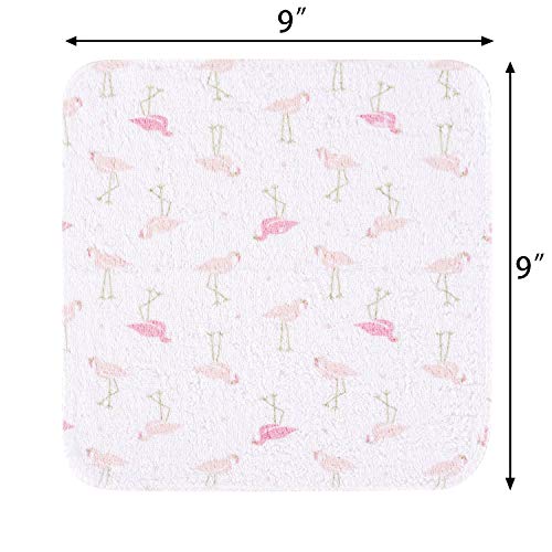 Paños para bebés, Paño de baño extra suave y ultra absorbente, Grandes regalos para recién nacidos y bebés, Paquete de 24, Flamencos