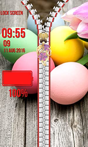 Pantalla de bloqueo de la cremallera huevos de Pascua