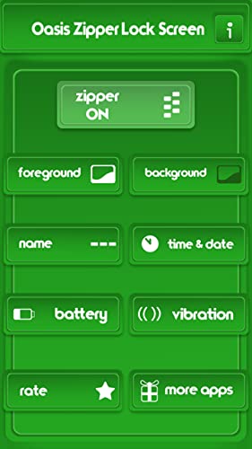 Pantalla de bloqueo de la cremallera Oasis