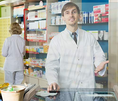 Pantalla Protectora de Cristal templado, Barrera Protectora contra tos y estornudos, Separador para Mostradores en tiendas, farmacias etc. / con Soportes Bajos o Altos