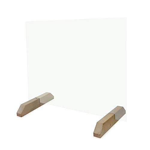Pantalla Protectora de Cristal templado, Barrera Protectora contra tos y estornudos, Separador para Mostradores en tiendas, farmacias etc. / con Soportes Bajos o Altos