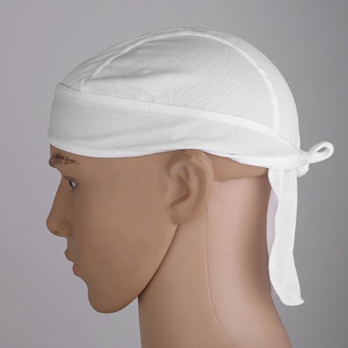 Pañuelo Cabeza Bufanda Sombrero Pirata Anti-ultravioleta Del Cierre De Lazo Ciclista Ciclismo (blanco)