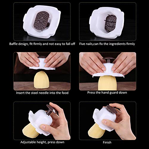 Papasbox Cortador ondulado de acero inoxidable 8 en 1 para patatas y verduras, cortador de patatas fritas cortador de patatas, cortador de ondas, herramienta de cocina para verduras