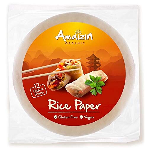 Papel de arroz para rollitos Amaizin, 12 tortitas