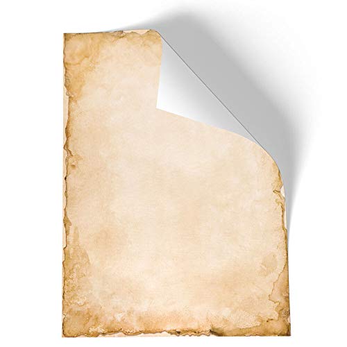 Papel de carta Viejo Papel Historia VINTAGE - 50 Hojas formato DIN A4 - Paper-Media