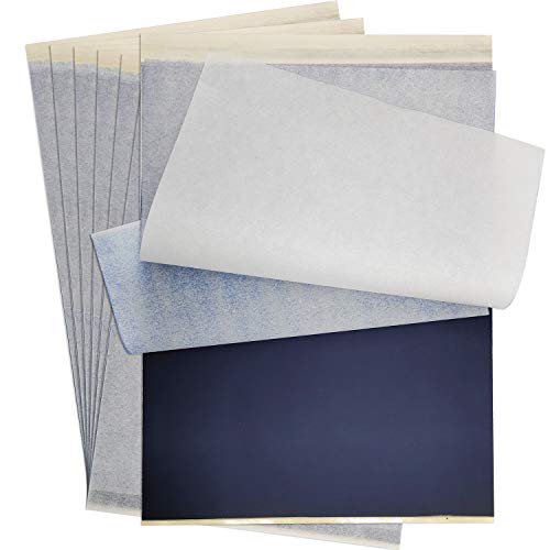 Papel de transferencia de tatuaje, Papel de plantilla térmica de tatuaje temporal A4 Papel de copiadora térmica de carbono imprimible personalizado (50 hojas)