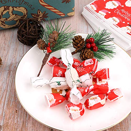 papel encerado 500 piezas Papel de envoltura de alimentos navideños, envoltura de dulces, envoltorios de pasteles, chocolate, turrón de caramelo, papel de cera retorcida, 4.82x 3.54 pulgadas