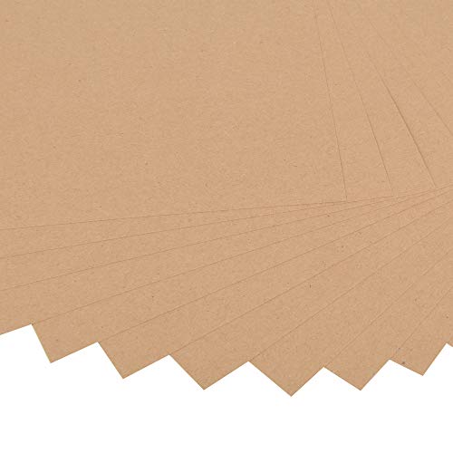 Papel kraft, 100 hojas, DIN A4, cartón natural, alta calidad, marrón natural, cartón kraft de 170 g