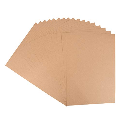 Papel kraft, 100 hojas, DIN A4, cartón natural, alta calidad, marrón natural, cartón kraft de 170 g