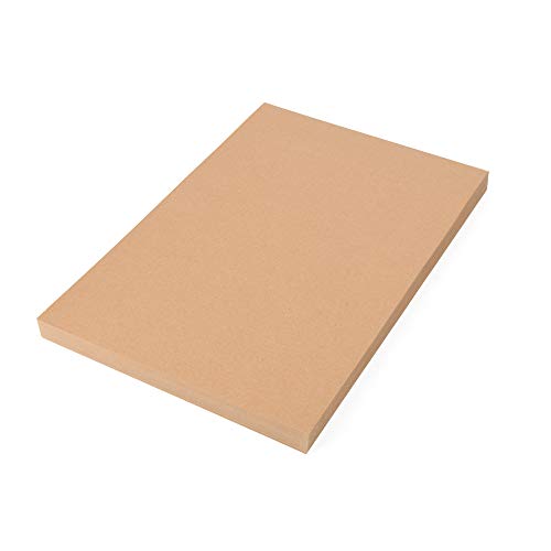 Papel kraft, 100 hojas, DIN A4, cartón natural, alta calidad, marrón natural, cartón kraft de 170 g