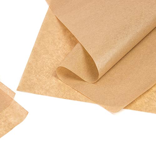 Papel seda kraft, papel fino para envolver, patrones de costura, marrón 100 hojas, 28x62 cm, 24 g/m²