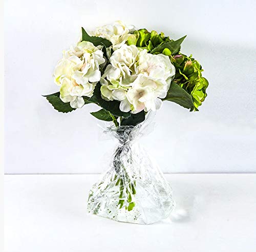 Papel Transparante de Regalo, Rollo de Celofán de 20m x 80cm para Floristerías Navidad, Envoltura de Flores, Cestas y Regalos