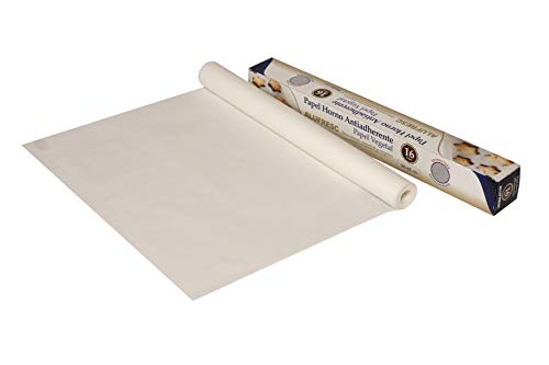 Papel vegetal para horno 16 hojas anti-adherente/Papel para Hornear Bandeja/Sin Grasa ni Aceite, se Puede Cortar a Medida, Revestimiento Antiadherente