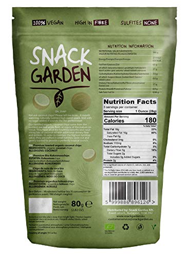 Paquete de papas fritas de coco orgánico de Snack Garden (10 paquetes)