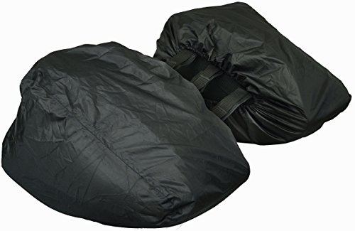Par de alforjas Laterales para Moto semirrígidas Negras con Detalles en Rojo - Capacidad por alforja: 27 litros (Cerrada) y 34 litros (extendida)