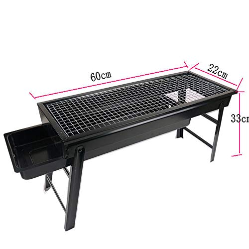 Parrilla de carbón de leña plegable Marco de barbacoa portátil Kit de herramientas de picnic para exteriores Robusto y duradero Resistente a los rasguños Resistente a la oxidación por calor Fácil de