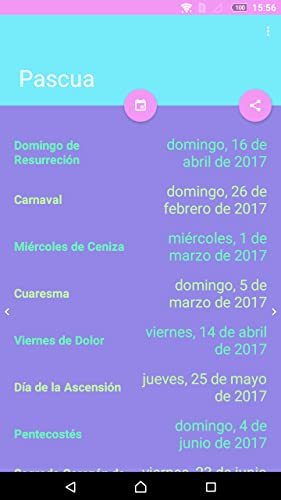 Pascua - Fechas asociadas